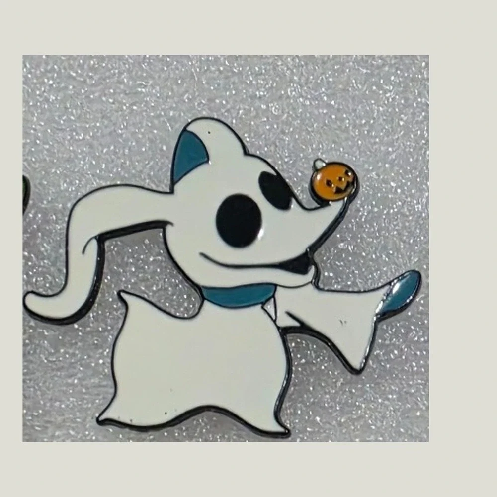 Nightmare Before Christmas Zero Ghost Dog Enamel Pin Halloween Lapel Hat Pin